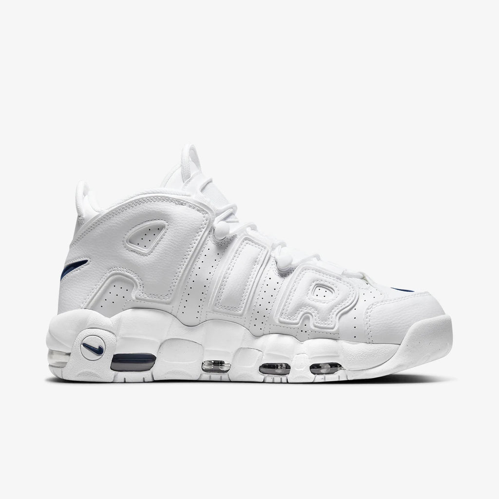 Nike Air More Uptempo Low White and Midnight Navy