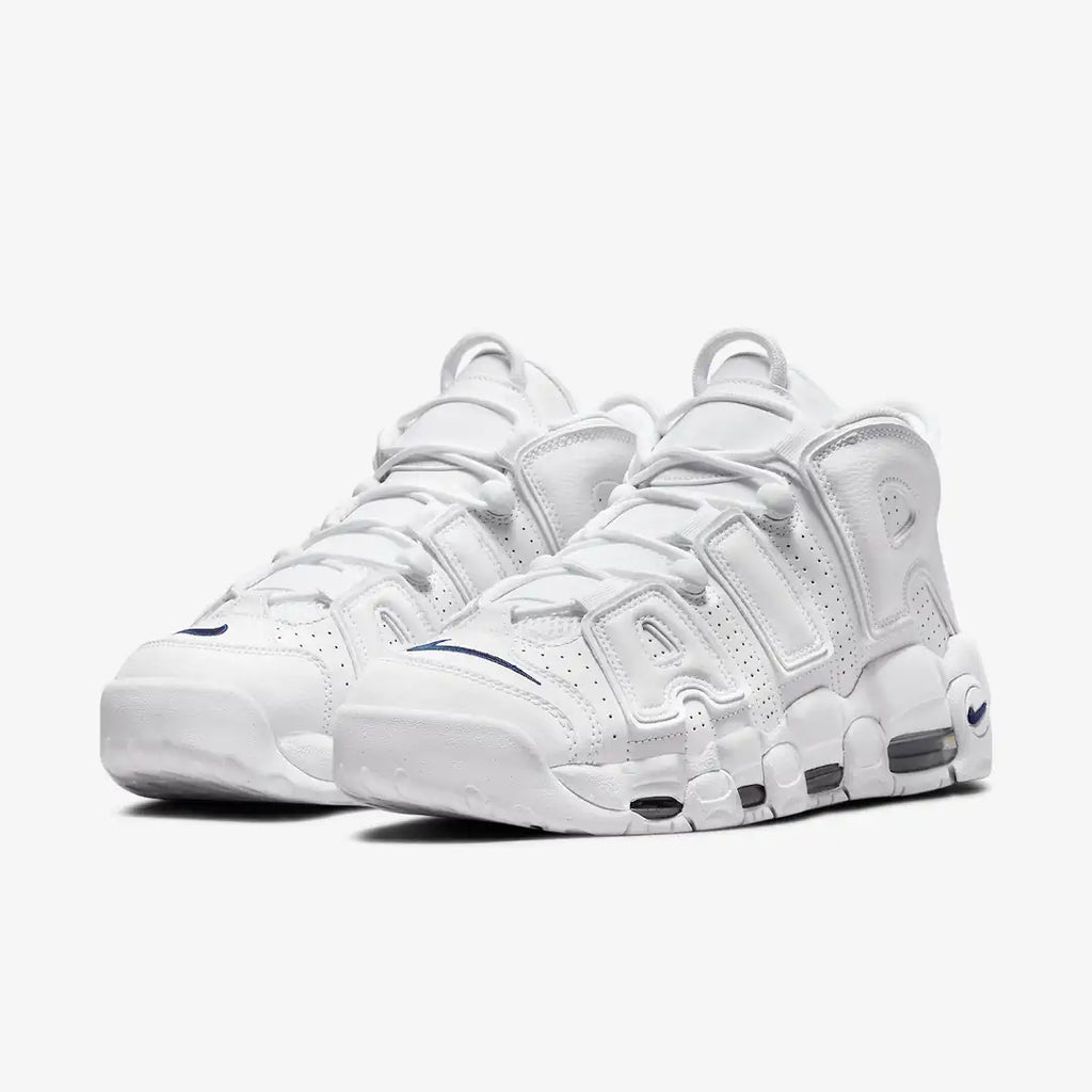 Nike Air More Uptempo Low White and Midnight Navy