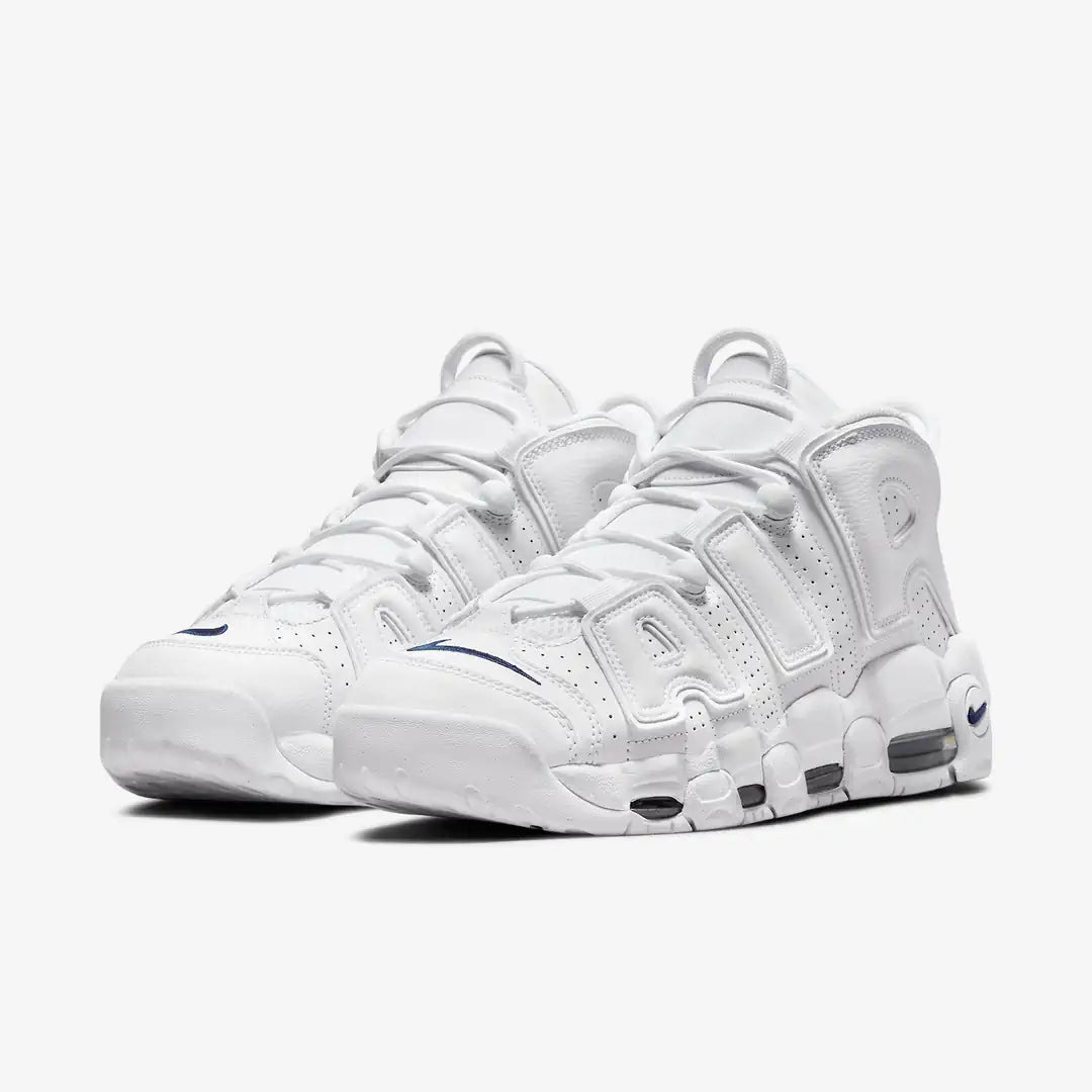 Nike Air More Uptempo Low White and Midnight Navy