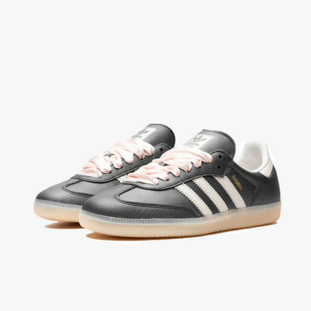 Adidas Samba Og Black Pink Ribbon Laces