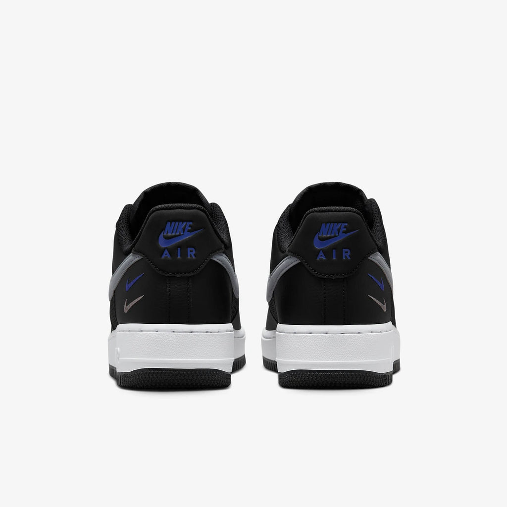 Nike Air Force 1 07 Triple Swoosh Black Grey Racer Blue