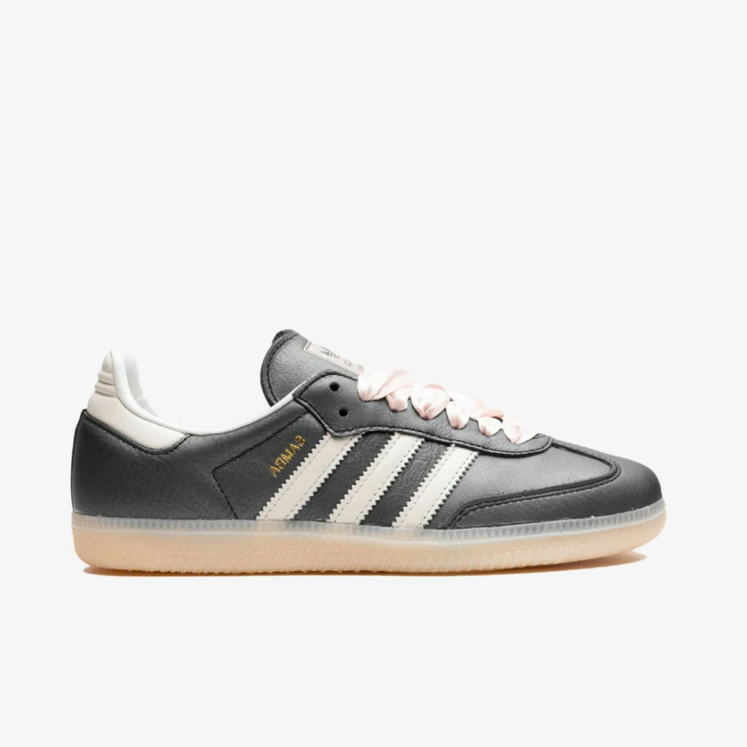 Adidas Samba Og Black Pink Ribbon Laces